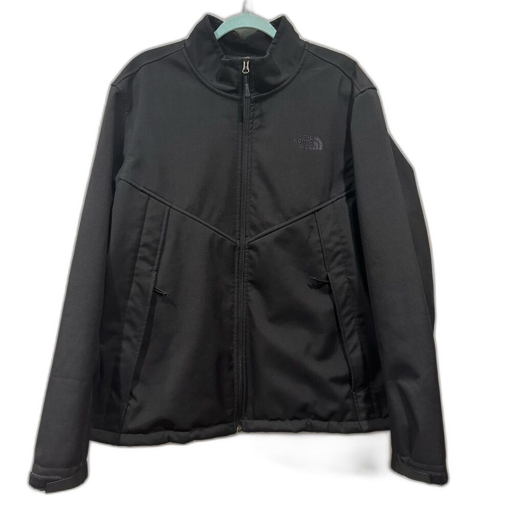 The North Face Apex Soft Shell Jacket Black Full Zip Fleece Lined Mens sz XL
